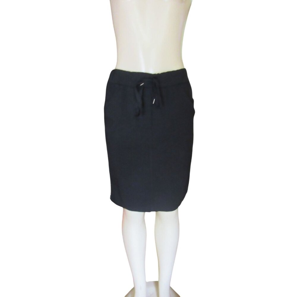 New w Tags, Italian Moda Tie Front Black Skirt W/Studs Sz M
